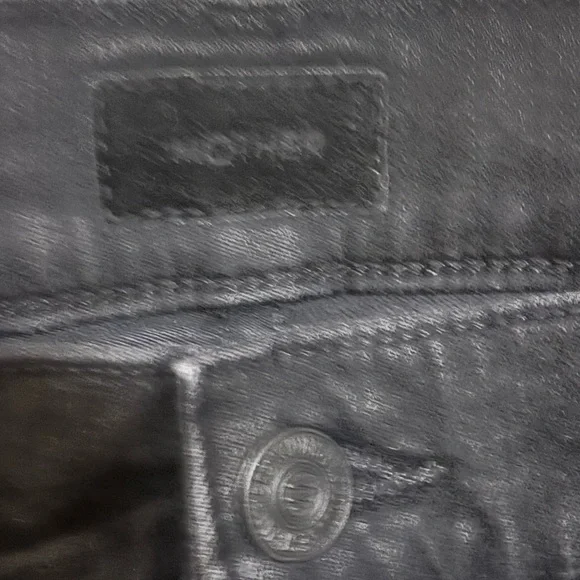 Mother The Insider Crop Step Fray Jeans Not Guilty Black Raw Hem - Picture 5 of 9